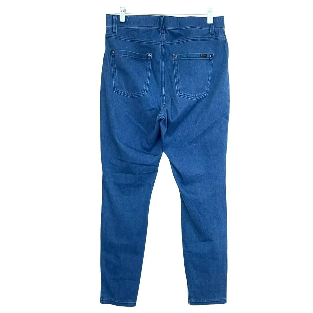 Hue Womens Stretch Denim Pull On Jeggings Blue Size L NWOT